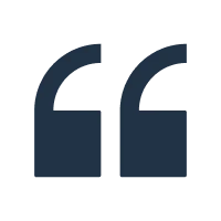 Blue quotes on dark background